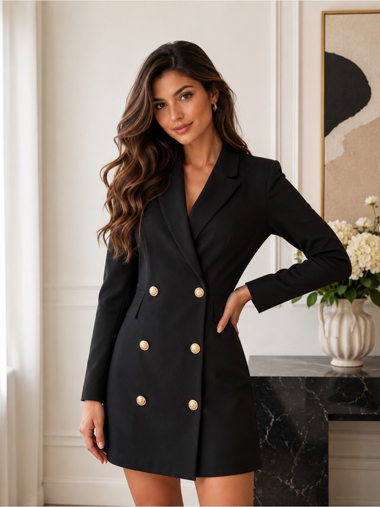 Dynamite Dresses & Skirts - Dynamite Black Tailored Blazer Dress / Skort